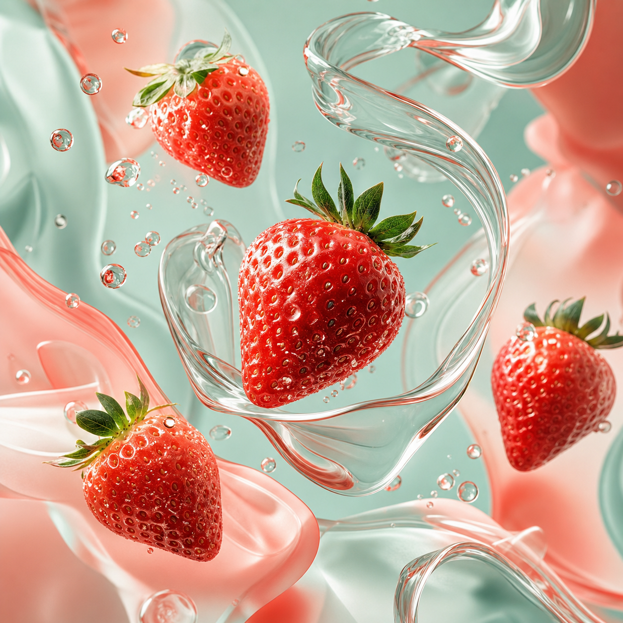 Strawberry creative concept created with ViviMaker